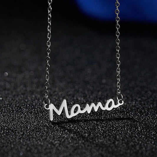 Mother'S Day Mama Letter Pendant Necklace for Women 3 Colors Mom Nameplate Clavicle Chain Choker Personality Jewelry New Gifts